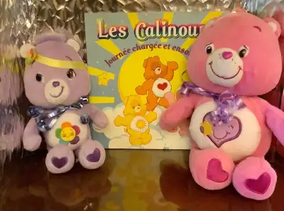Très aimés des petits... Calinours 2 peluches toutou + livre Lot 20$. LOT 2 Toutous Calinours et un...