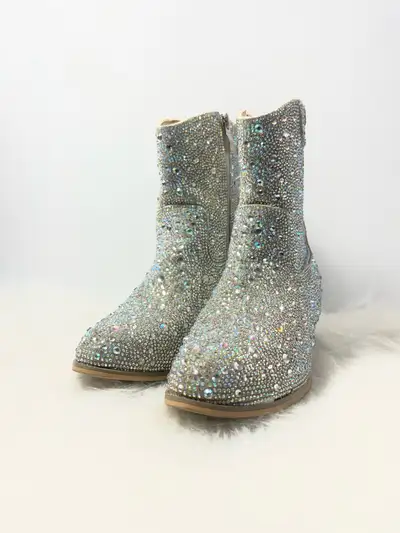 Badgley Mischka Girls Size 13 Amber" Sparkly Cowgirl Boots, View more