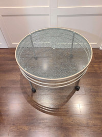 Shattered Glass Look Coffee Table 37" x 20" - Like NEW