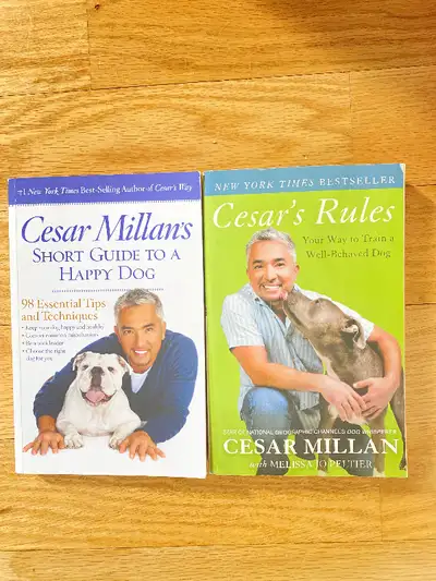 2 Cesar Milan books on training dogs, View more