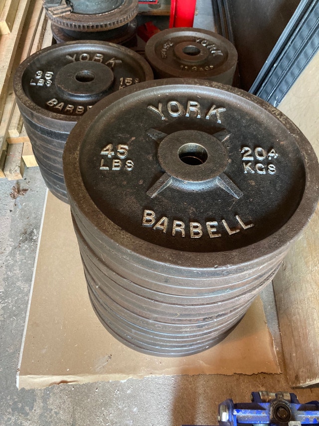 York Olympic plate weights Exercise Equipment Oshawa / Durham