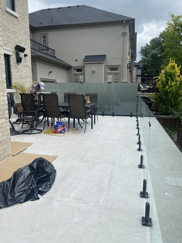 STAIRS GLASS RAILING DECKS OFFICE ENTRANCES PARTITIONS ENCLOSURE