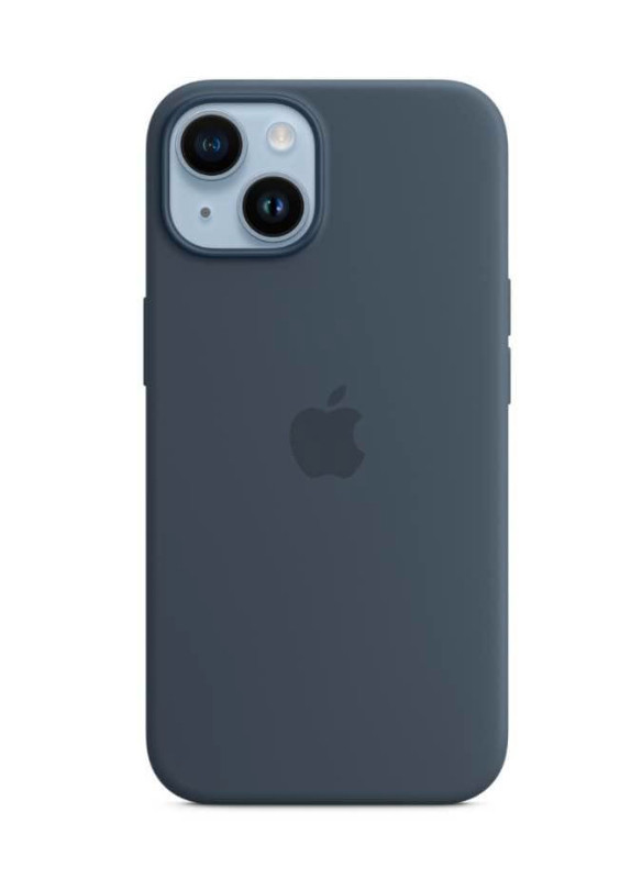 Apple iPhone 14 Silicone Case with MagSafe - Storm Blue in Cell Phone Accessories in Ottawa
