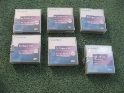 Quantum DLT VS1 Backup Data Tape Cartridges Lot of 5 Used, View more