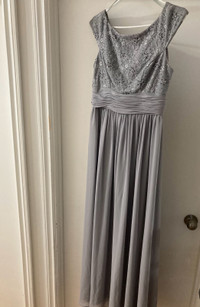 Silver/Light Grey Evening Dress 