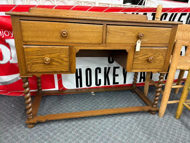 vintage solid oak sideboard  in Hutches & Display Cabinets in Edmonton - Image 4