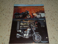 1996 Triumph Trophy 900 1200 Adventurer motorcycle 2 page spec