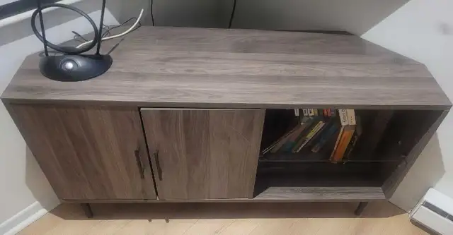 Meuble TV, gris ardoise, bibio/étagère  in Bookcases & Shelving Units in Laval / North Shore - Image 2