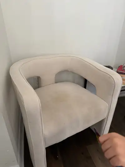 Stunning white accent chair, View more