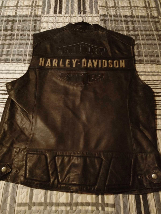 Véritable veste en cuir Harley Davidson  dans Hommes  à Longueuil/Rive Sud - Image 2