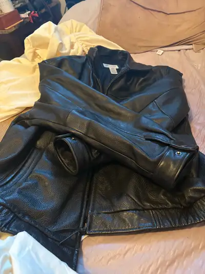 leather jacket , View more