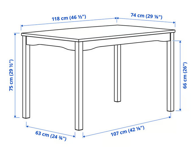 IKEA HÄGERNÄS dining table & chairs. in Dining Tables & Sets in City of Montréal - Image 3