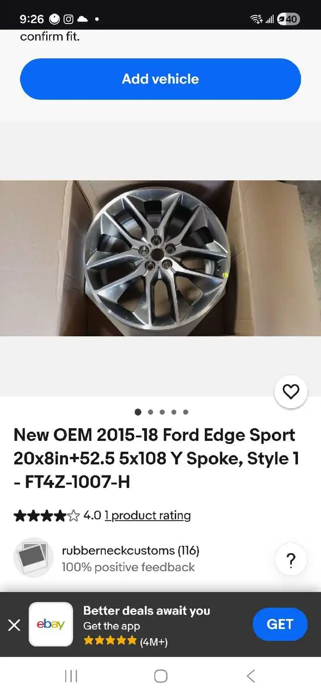 15-18 edge sport factory wheels in Tires & Rims in Bedford - Image 2