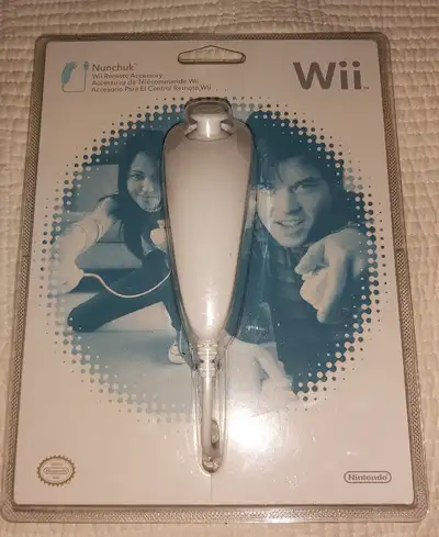 30.00 each. Two avaliable - sealed - New - Official Nintendo Wii nunchucks. Email