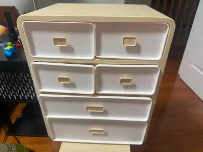 Desktop Storage Drawer Organizer 4 Tier 6 Drawers Plastic Cabine, View more