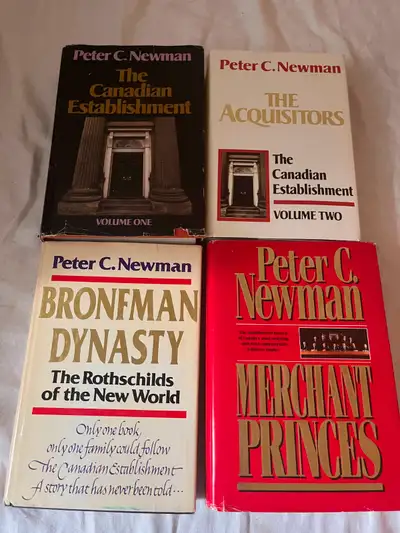 4 Vintage PETER C NEWMAN Canadian Business BOOKS HBC, Bronfman, View more