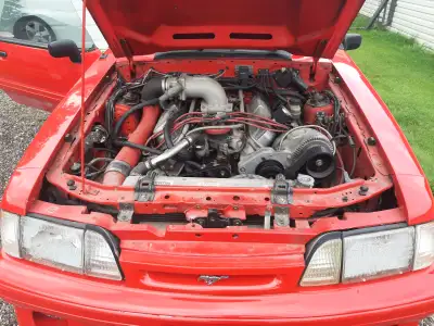 1987 Mustang Fox Body $26000 - OBO - colour Red with white Convertible top - Engine - 409 cubic inch...