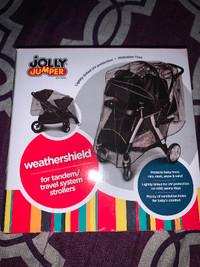 Brand new  weathershild  for tandem travel system strollers