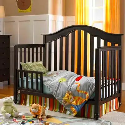 Baby Crib Solid Wood turns into toddler bed, View more