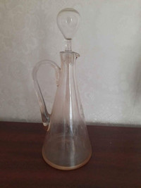 Vintage Clear Glass Liquor Decanter