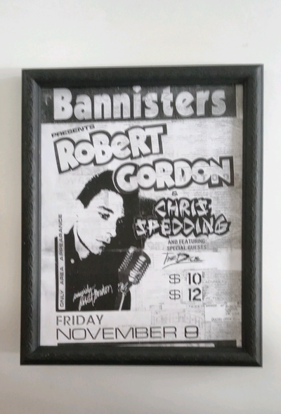Rare Vintage 1991 Rock-A-Billy artist Robert Gordon Poster from his appearance at Bannister's with C...