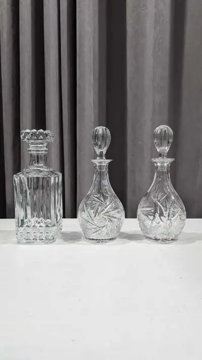 3 Crystal decanters - $100 for 3, View more