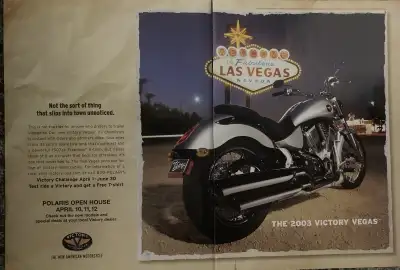 2003 Victory Vegas Original 2 Pg Ad, View more