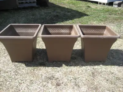 Square decorative outdoor planters, View more