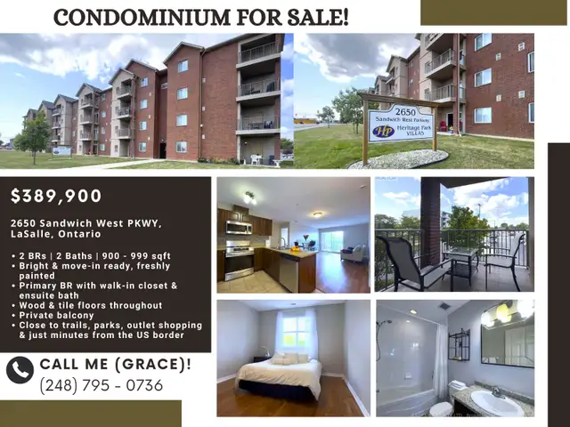 ✨ Bright, Stylish & Move‑In Ready Condominium in LaSalle! ✨63826904986881121