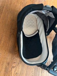 UPPAbaby stroller with toddler seat and bassinet.