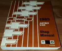 1985 ASTRO VAN Shop Service Manual