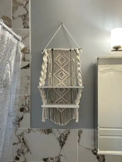 Boho Macrame Shelf , View more