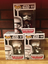 COLLECTABLE FUNKO POPs STAR WARS-$25.00 each