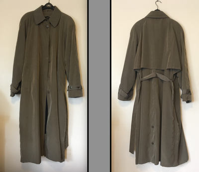 Long Overcoat - Size Women's Large Detachable lining. Waist pockets and belt. Very good condition. W...