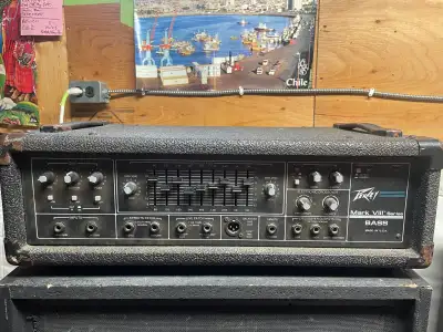 Peavey Mark VIII Bass Head & Heathkit Cab, View more