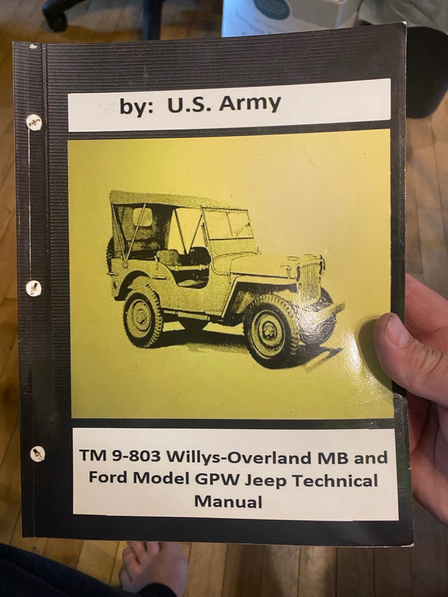 MB GPW service manual owners shop book technical Jeep Willys in Other in St. Catharines