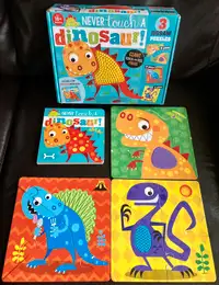 Never touch a dinosaur Touch-and Feel Jigsaw Puzzles & BoardBook