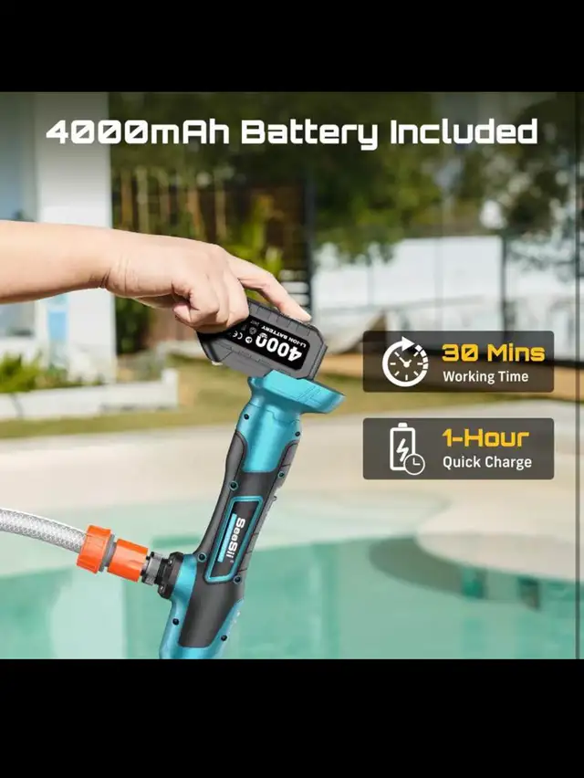 Seesii Cordless Stick Water Transfer Pump, 4000mAh Battery&Charg in Power Tools in Hamilton - Image 3