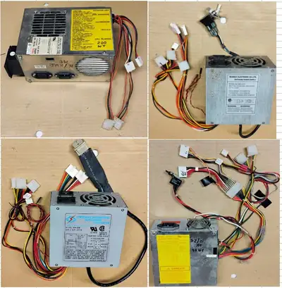 $10 each or all 4 for $25. These supplies have been checked under small loads on +5V and +12V lines...