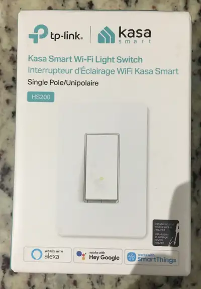 TP-Link Kasa Smart HS200 Wi-Fi Light Switch (Single Pole), View more