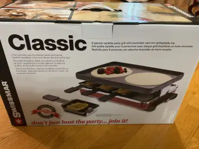 Ensemble à raclette, neuf, jamais utilisé Encore dans sa boîte, prix fixe!