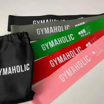 Gymaholic Resistance Bands Set (5 bands + bag), View more