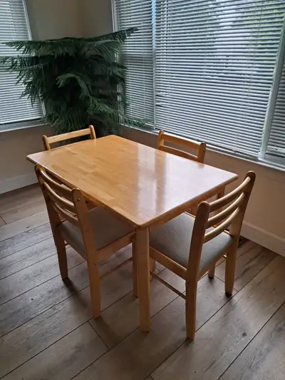 Solid Wood Table and Chairs, View more