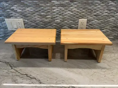 Unfinished Wood Stool with Handle, View more