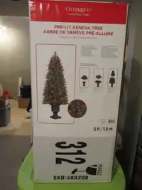 New 5' pre-lit porch Christmas tree