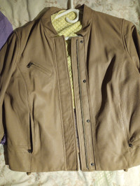 Tan GAP Sporty Women's Jacket, Genuine Leather, LIKE NEW