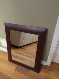 Decorative mirror, wood frame