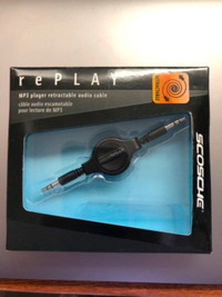 SCOSCHE rePLAY MP3player retractable audio cable