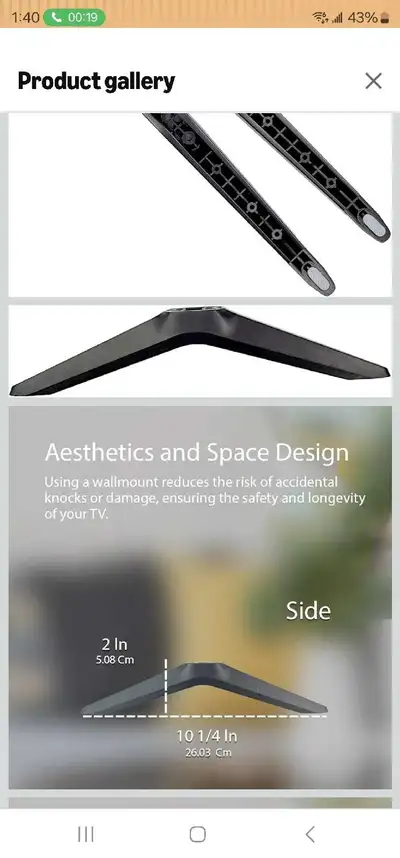 TV Stand Legs fit for TCL TV, Part Number; A01430-0, Compatible, View more