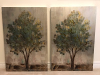 Gorgeous pair of tree artwork
